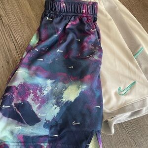 Nike Kids' Abstract Blue and Purple Shorts